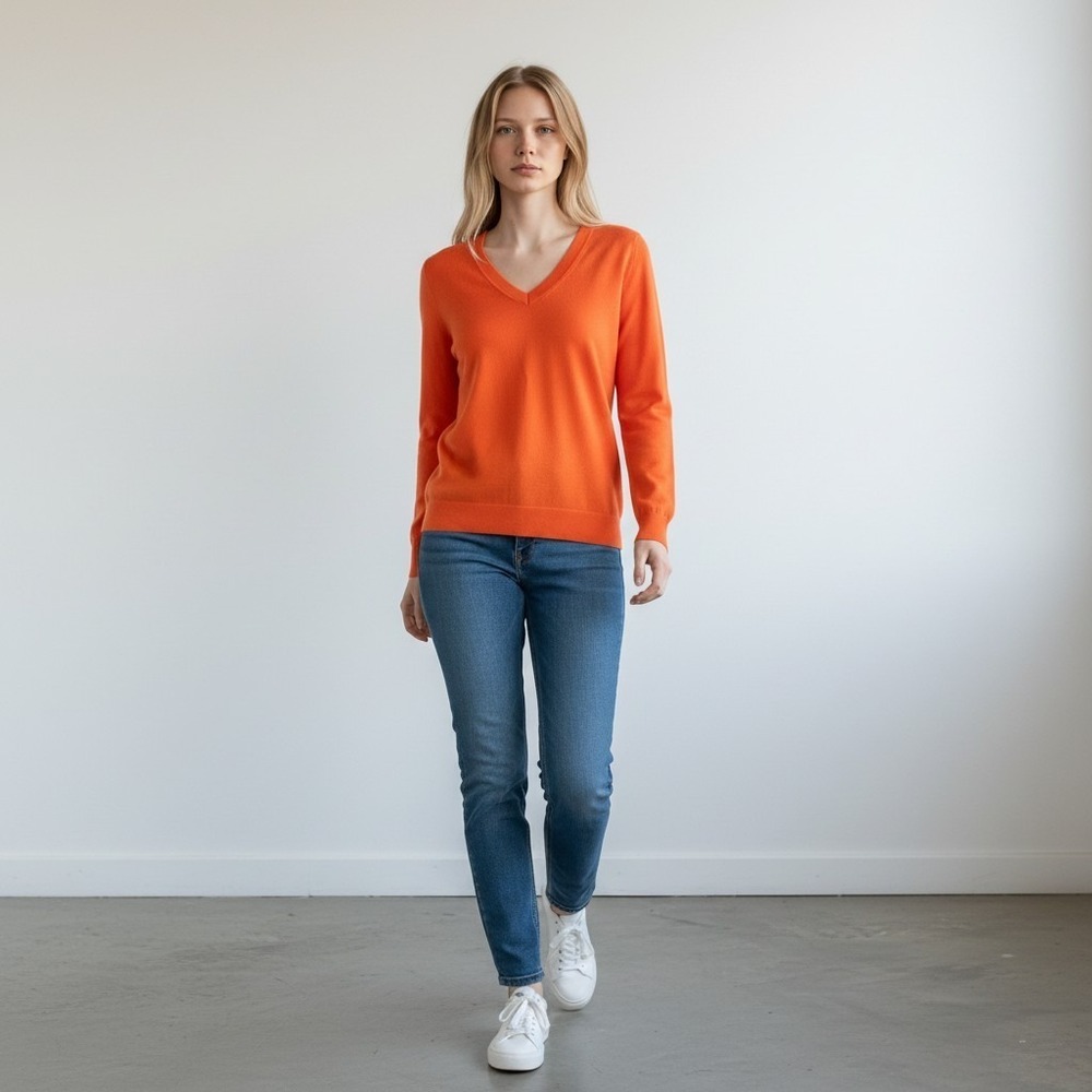 Banana Republic Women's Extra Fine Merino Wool Sweater V-Neck Long Sleeve Size S